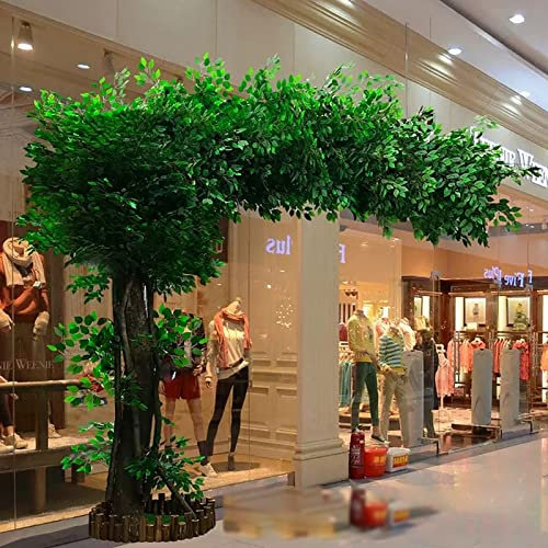 Künstliche grüne Banyan-Bäume, Innendekorationsbaum, künstlicher Bonsai-Baum, Simulationspflanzen für Büro, Schlafzimmer, Wohnzimmer, Party, DIY, Hochzeitsdekoration, 1,5 x 1 m