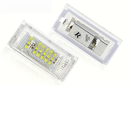 XEBRAD 2PC 12V LIGHT Number License Plate Light Lamps White LIGHT Car Car License Plate Lights, for, E46 4D 1998-2003 Car Number Plate Light