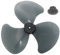 Obelunrp Fan Blades Replacement, 16 Inch & 3 Leaves Fan Blades with Nut Cover, Plastic for Table Standing Pedestal Type, Blade