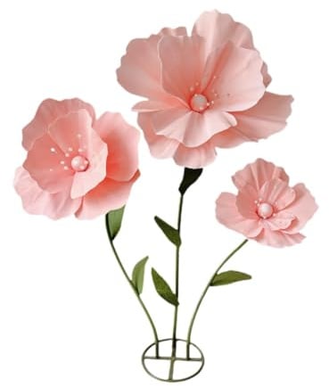 Baoblaze Fiori Giganti per Decorazioni Nuziali con Base in Piedi, Eleganti Festoni Floreali Decorativi per Feste Nuziali, Decorazioni per Il Soggiorno, Rosa