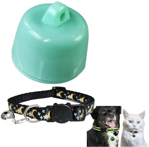 Mini Haustierortungsgerät mit Halsbänder Katzen Hunde kompatibel mit iOS Android weltweite Ortung ohne ABO für kleine Tiere Freigänger wasserdicht leicht (Blau)