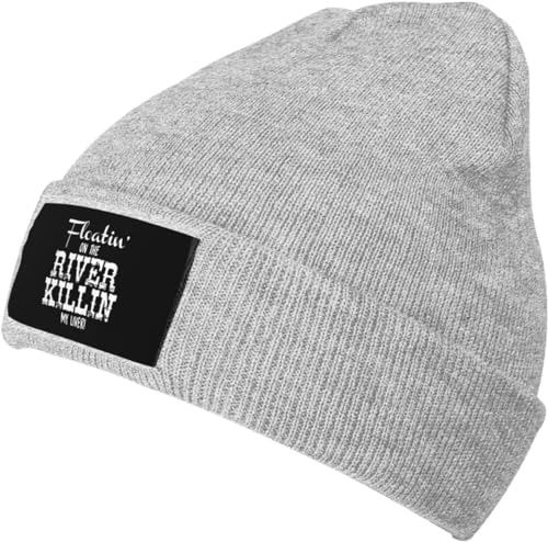 Strickmütze Auf Dem Fluss Treiben – Das Bringt Meine Leber Um Wintermütze Weich Beanie Mütze Warm Cuffed Hats Für Running Winter Camping
