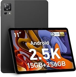 T30PRO Tablet 11 Pulgadas, Helio G99 Octa-Core 15(8+7) GB+256GB (2TB TF) Gaming Tablet, 8580mAh/33W, 2560x1600 FHD+, 20MP Dual SIM 4G LTE +5G WiFi Widevine L1 con Funda