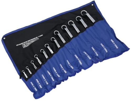 US PRO Tools 12 Piece Double Offset Ring Spanner Set 6-32mm 75DEG 3526