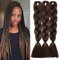 TESS Braids Extensions Braun 60 cm, Jumbo Braids Kunsthaar Zum Einflechten Box Braids Haarverlängerung Zopf 100g/Bündel Haar Braids Extension (1 Stück-Mittelbraun)