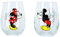 Disney Mickey y Minnie Kissing 14,5 oz copa de vino Conjunto De 2 para Unisex-adulto Un tamaño Transparente
