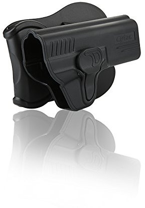 Cytac Holster für Smith & Wesson M&P 9mm, Girsan S&W MC28 SA Paddle mit Silicon-Schicht, Neigungswinkel 360° Verstellbar aus Kunststoff