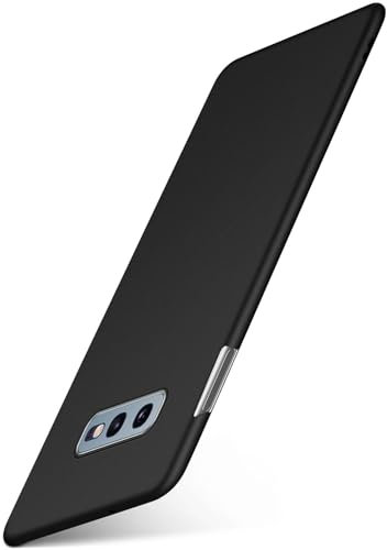 moex Alpha Case für Samsung Galaxy S10e Hülle Ultra Dünn, Schutzhülle mit erhöhtem Kameraschutz, Slim Cover Hardcase Backcover, Dünnste Handyhülle Minimalistisch, Matt Schwarz