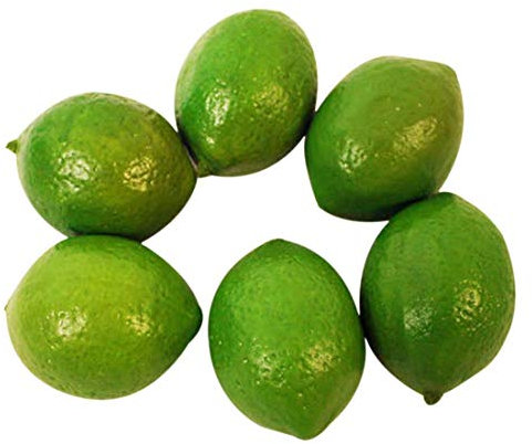 6 piezas realista realista plástico artificial lima verde limón fruta comida falso decoración del hogar