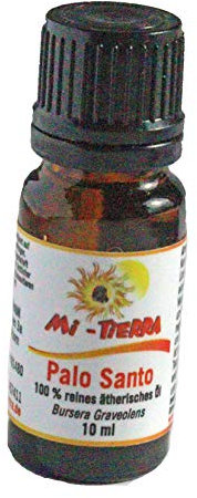 Mi-Tierra Premium Palo Santo Öl 10ml- Heiliges Holz Bursera Graveolens Zertifiziert Original aus Peru - 100% Natürliches ätherisches Öl