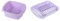 Set of 2 Plastic Large Dish Drainer Plate Rack and 9.5L Rectangular Bowl (Lavender)