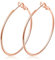 Hasnsofie Creolen Ohrringe für Damen - 925 Sterling Silber, Hypoallergen Groß Silber Huggie Creolen, 40mm Rose Gold Damen Kreolen Set