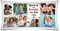PR Print Royal Kissen selbst gestalten XXL - mit 7 Fotos Bedrucken - Glück ist eine Freundin wie Dich zu haben - Geschenk Geburtstag Weihnachten - Fotokissen in XXL inkl. Füllung, 80x40 cm