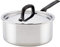 KitchenAid Casserole en acier inoxydable poli à 5 couches avec couvercle, 3 litres