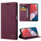 Yohii Handyhülle für Samsung Galaxy A13 4G/5G/A04S Hülle mit Schutzfolie, Premium PU Leder Wallet Tasche Kartensteckplätzen Magnetverschluss Standfunktion Flip Case für Samsung Galaxy A13 - Wein Rot