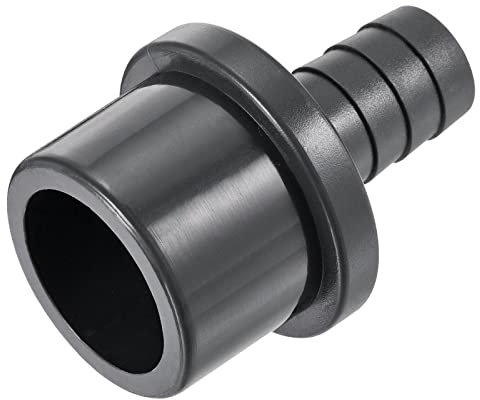 sourcing map Raccord de tuyau en PVC cannelé 16 mm x 32 mm OD robinet droit adaptateur de tuyau raccord rapide, noir