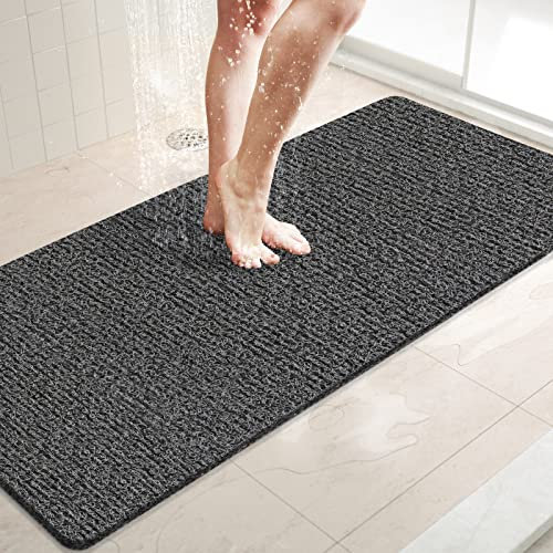 LuxStep Duschmatte Badewannenmatte rutschfeste Badematte mit Abfluss, schnell trocknend