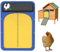 LIANGMEI Automatic Chicken Coop Door with Light Sensor Waterproof Induction Chicken Coop Door Battery Powered Chicken Door