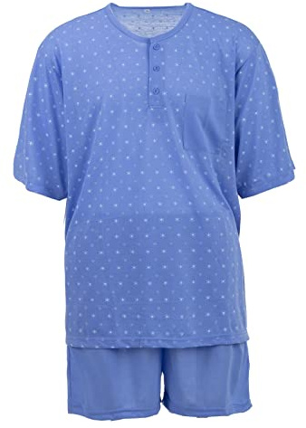 Lucky Herren Pyjama Set 2 TLG. Shorty, Farbe:blau, Größe:XXL