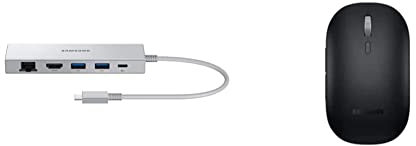 Samsung EE-P5400USEGEU USB-C™ Dockingstation Passend für Marke: Samsung Galaxy Book, Galaxy & Bluetooth Mouse Slim EJ-M3400, Bluetooth Maus für Laptop, PC, Tablet, Smartphone, Black