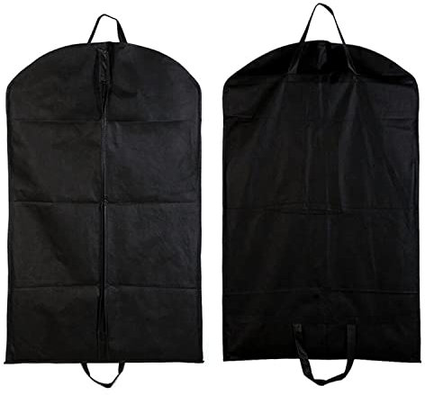 1-teiliger Anzug Staubbeutel, Staubabdeckung, Aufbewahrungstasche, Anzug Abdeckung; für Anzüge, Mäntel, Jacken, Smoking wiederverwendbare Full Zipper Kleidertasche schwarz (60 * 100cm)