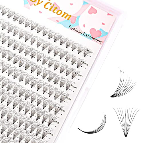 Faux Cils Individuels 240PCS Cluster Cils Volume Russe 0.07mm D Curl Mixte 9-16mm 10P Naturels Cluster Extensions de Cils Individuels Cluster Eye Lashes(10P-0.07-D-MIX)