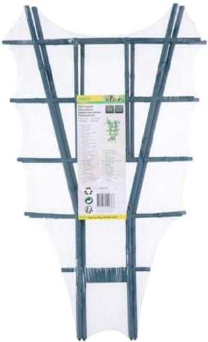 Kinzo Treillis Jardin pour Plantes Grimpantes - Tuteur Plante Grimpante 2 Pièces - Jardiniere Treillis Connectable - 48 x 29 x 0,7 cm - Plastique/métal - Vert