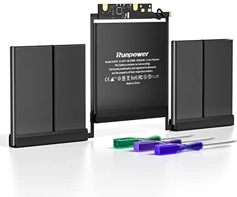 A1819 Akku, Runpower Laptop Akku für MacBook Pro 13 Zoll(Ende 2016 Mitte 2017), Ersatz Akku Lithium Polymer passend für A1706 EMC 3071 3163(4320mAh 11.41V 49.29WH) (A1819)