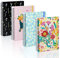 KIFZM A5 Spiral-Notizbuch, niedliche College-Notizbücher für Frauen Spiral Ruled Journal Hardcover-Notizbuch mit Sticky Memo Pads linierte Notizen (4 Designs Mix)