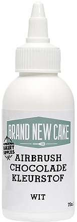 BrandNewCake® Airbrush Lebensmittelfarbe Weiß 75ml - Essbare Farbe für Schokolade - Perfekt für Torten-Dekoration