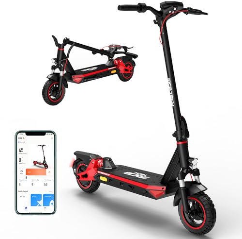 RCB TECH R10S Trottinette Électrique, Batterie 48V 16,8Ah, Double Freinage, 10” Pneus, avec Clignotants, Écran LED, Trottinette Électrique Pliable, Cadeau pour Adultes et Adolescents