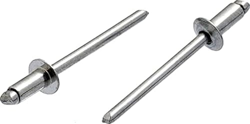 Lot de 20 rivets aveugles à tête bombée en acier inoxydable de qualité marine 4,8 mm x 10 mm A4/A4