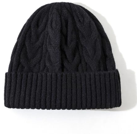 NEDOES Big Hat Herbst und Winter Strickmütze Herren Mütze Warm Schafwolle Mütze Verdickt, camel, 7