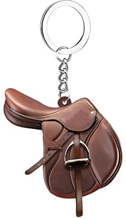 Décoration de rétroviseur pour hommes - Porte-clés de selle de cowboy 2D - Porte-clés de selle de cowboy - Équipement intérieur de voiture pour SUV, camping-car, monospace, berline, camion, voiture de