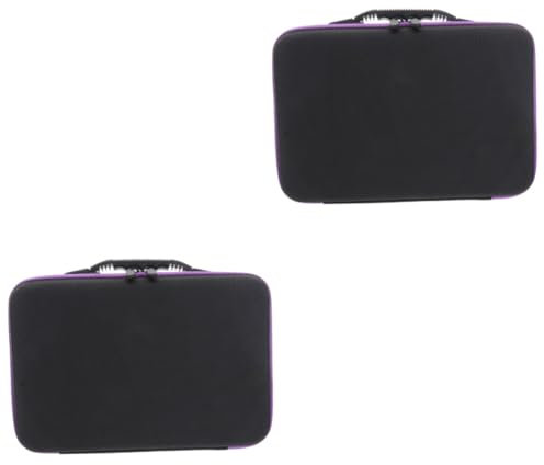 FRCOLOR 2 supporti per oli essenziali per organizzare il pacchetto di conservazione per oli essenziali, organizzatore da viaggio, portatile, scatola di imballaggio, colore viola, Lilax2 pezzi, Size