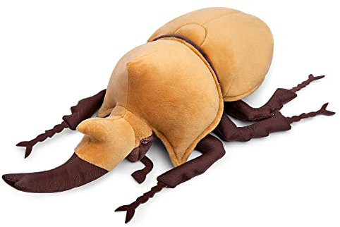 lilizzhoumax Megasoma elephus Käfer Plüschtier 25cm/10”, Simuliertes Tier Plüschtier Megasoma elephus Käfer Realistische Insekt-Plüsch Spielzeug für Wilde Tiere, Geschenk für Kinder Stofftier