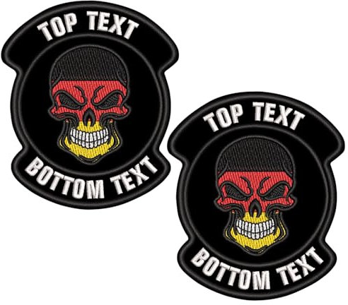 misscase Patch Germany Name, Namensschild bestickt mit eigenem Namen personalisiert für Rucksäcke Militär Patches Aufkleber Abzeichen Klettbänder (BK Frame-QZ)
