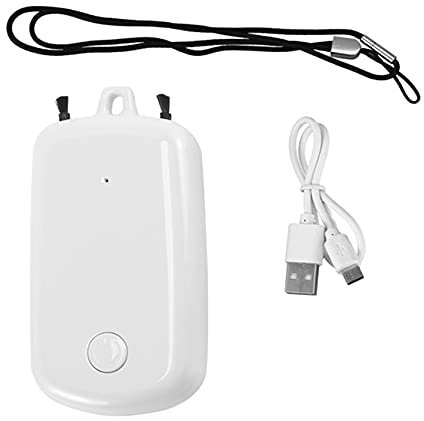 Eighosee Hanging Neck Air Purifier, Portable Car Oxygen Bar 230MAH Battery Negative Air Purifier(White)