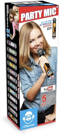 iDance PM8 Karaoke Microphone with Dual Connectivity and Adjustable Volume Control