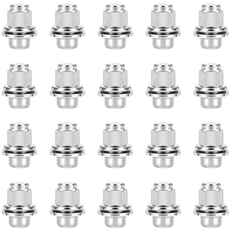 20Pcs Wheel Nuts Set Replacement for Jaguar F-Type, S-Type, X-Type, XF Series, XJ X350/X351/X358, XK/XKR Series, M12 x 1.5 Wheel Lug Nuts