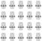 20Pcs Wheel Nuts Set Replacement for Jaguar F-Type, S-Type, X-Type, XF Series, XJ X350/X351/X358, XK/XKR Series, M12 x 1.5 Wheel Lug Nuts