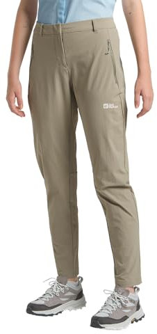 Jack Wolfskin Damen Hikeout Pants Wanderhose, Stone, 34 EU