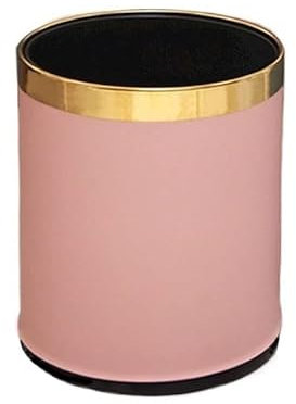 BAWHO Poubelle Poubelle Domestique Salon Cuisine Wc Simple Double Couche Poubelle Sans Couvercle, 10L/Couleur Rose/22,5 * 27Cm
