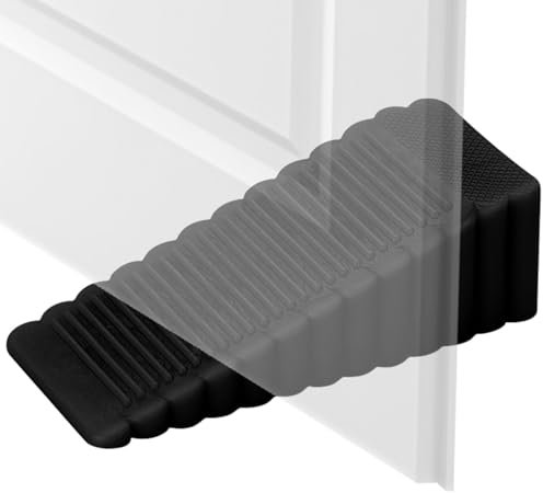 Supports de porte - Butées de porte Porte intérieure, Cale de porte | Butoirs de porte robustes noirs souples en PVC, caoutchouc de cale de porte antidérapant, arrêt de porte résistant aux chocs