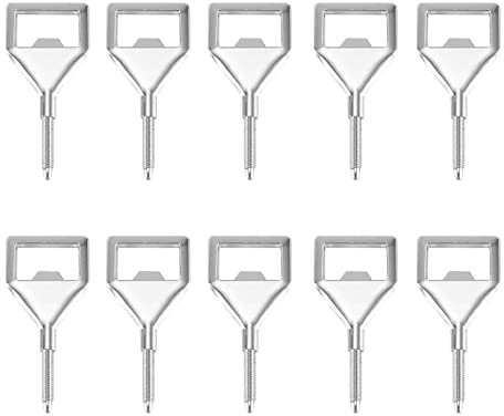Bortivier Packung mit 10 Rohlingen, Metallgewinde, Bieröffner-Einsätze, Kits, Bierflaschenöffner, Flaschenöffner Aus