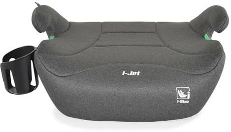 Moni seggiolino bambini, seggiolino di rialzo i-Jet (125-150cm) gruppo 3, isofix, colori:grigio