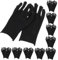 CANIGHT 12 Paar Schwarze Baumwollhandschuhe Bequeme Arbeitshandschuhe Größe L Ideal Für Arbeitsschutz Neurodermitis Und Als Servierhandschuhe Verdickte Ausführung Für Zusätzlichen