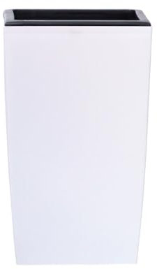 Stolmet Tall Square Planter - Available in Glossy White or Glossy Graphite - Modern Design (White, 30L)