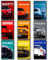 dazongweihan 9 x Super-Auto-Poster für Jungenzimmer, Rennwagen-Wandkunst für Männer, Jungs, Sportwagen-Wanddekoration, Rennwagen, Bilder, Wanddekoration für Schlafzimmer, Schlafsaal, Männerhöhle