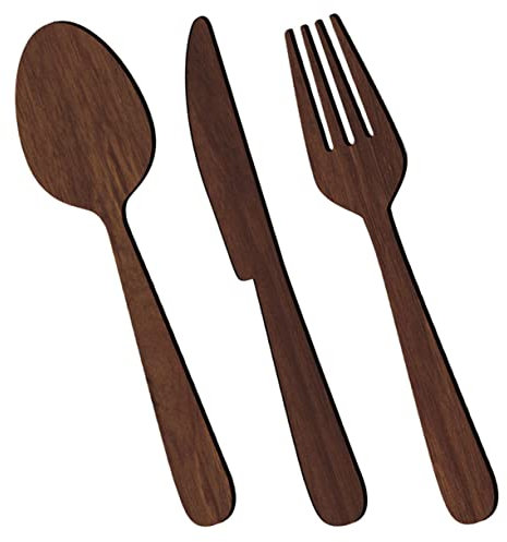 Zerodeko Rustikales Wandschild Aus Holz Küchendekor Wandkunst Löffel-set Für Heimdekoration